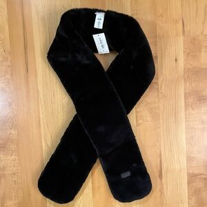 UGG Midnight Black Faux Fur Scarf